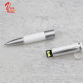 2020 Neu kommen 2 in 1 USB Metal Ball Point Pen Drive mit benutzerdefiniertem Logo